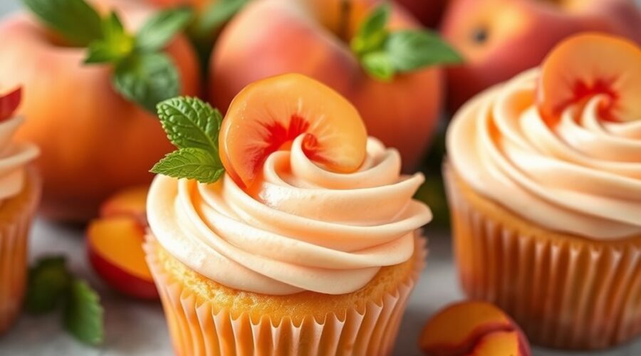 peach flavored cupcake delight