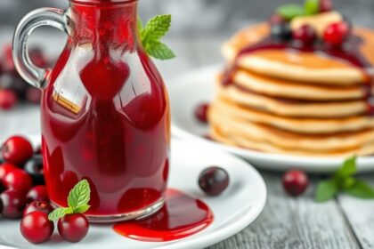 tangy cranberry breakfast syrup