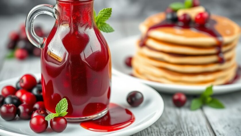 tangy cranberry breakfast syrup