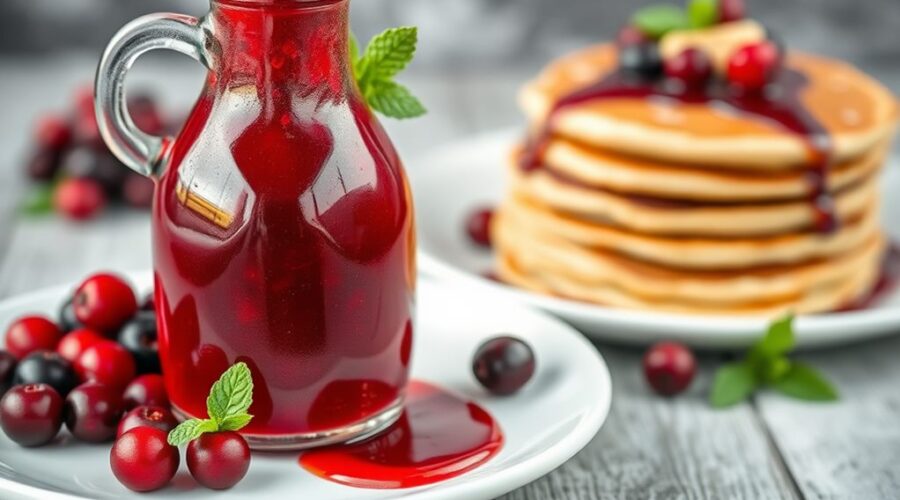 tangy cranberry breakfast syrup