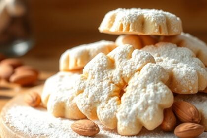 almond shortbread greek cookies