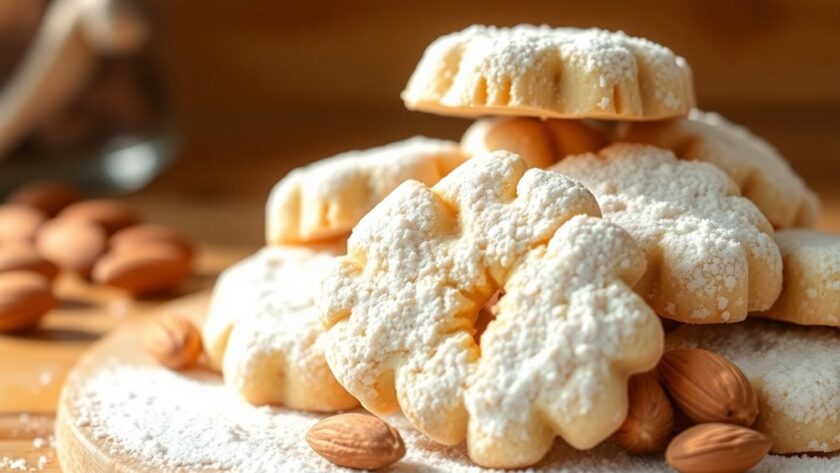 almond shortbread greek cookies