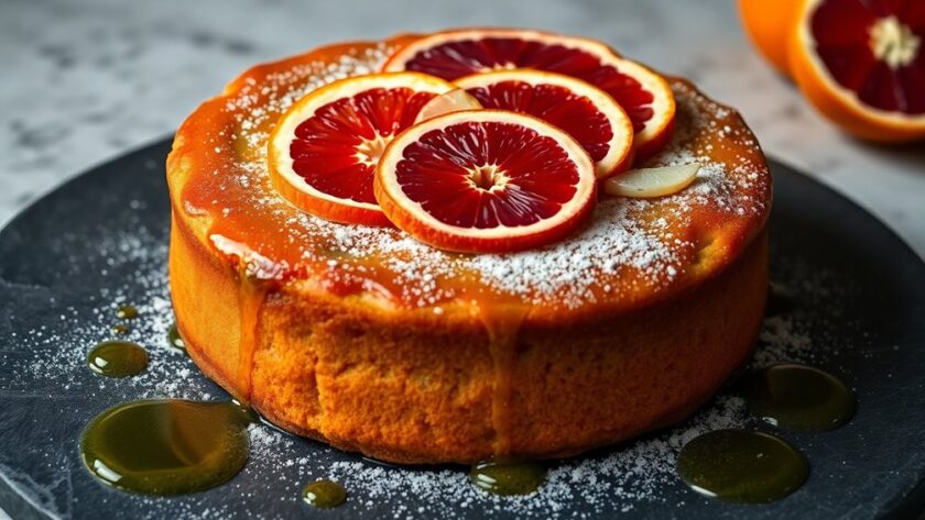 elegant blood orange cake