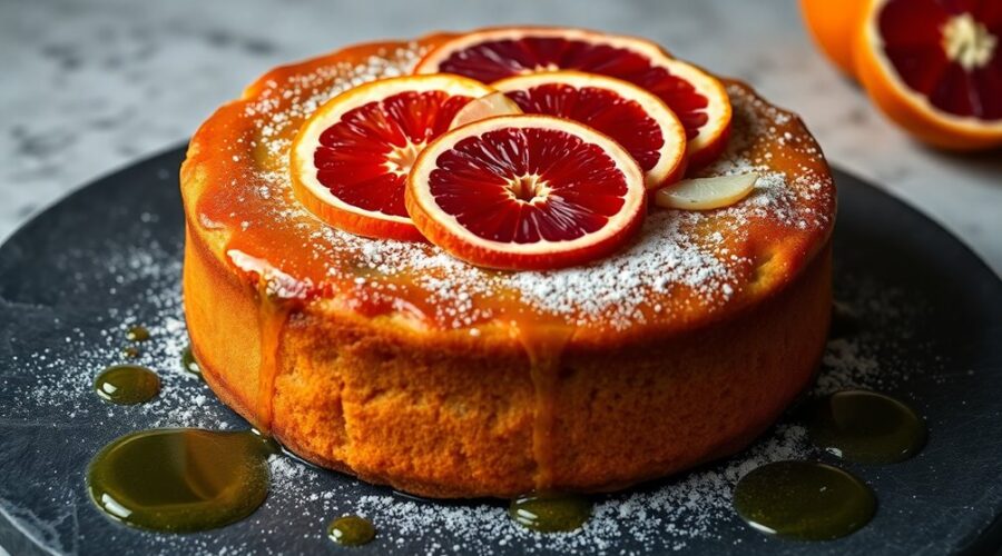 elegant blood orange cake