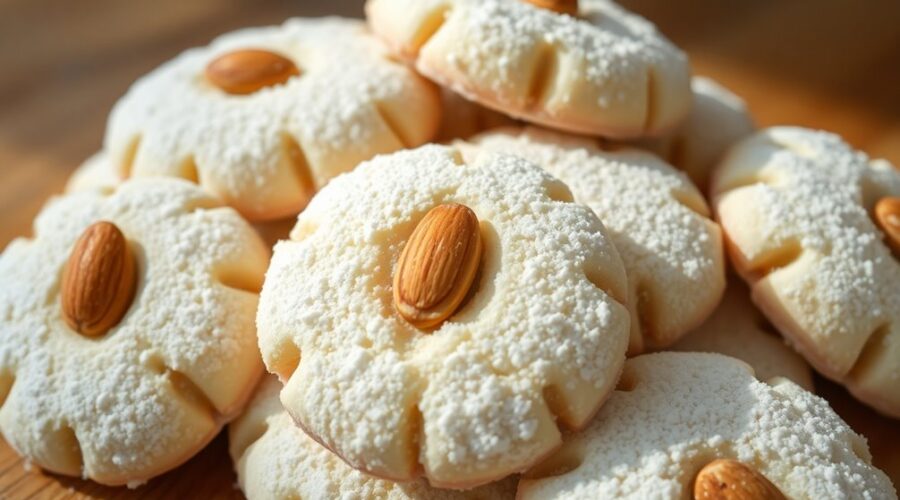 greek almond shortbread cookies