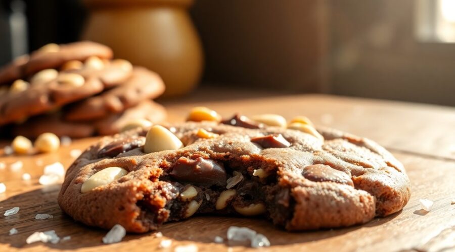 indulgent chocolate macadamia cookies