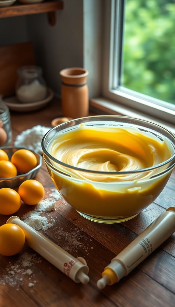 making yellow cake batter