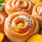 peach infused sweet rolls