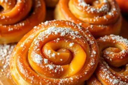 peach infused sweet rolls recipe