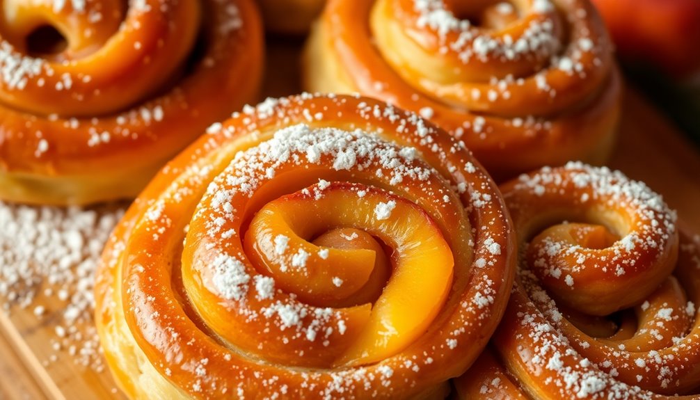 peach infused sweet rolls recipe