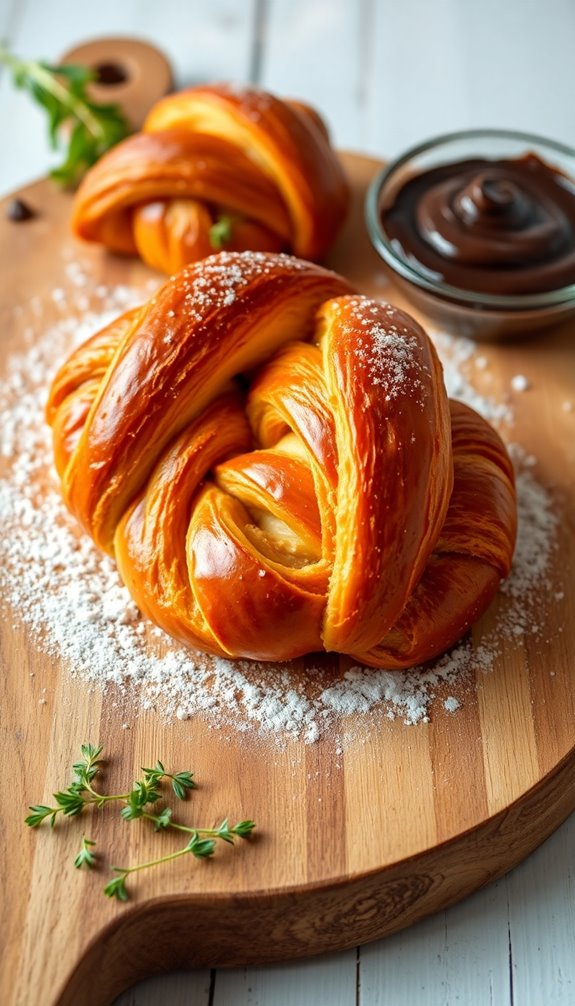 perfectly baked buttery croissants