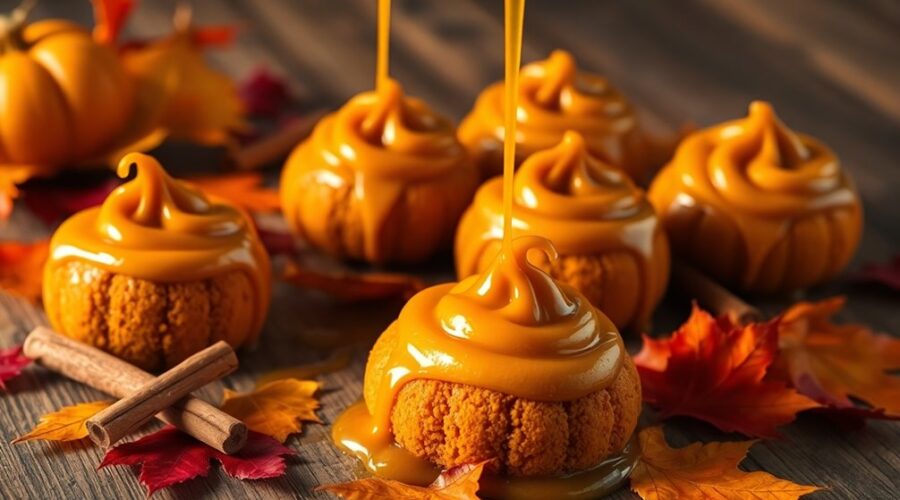 autumn pumpkin caramel desserts