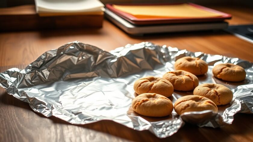 baking cookies on foil