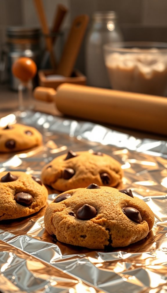 baking cookies on foil