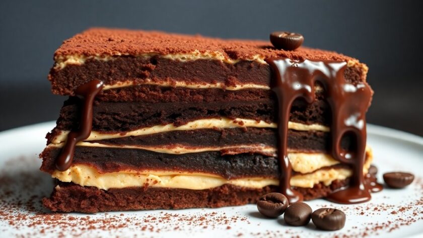 chocolate coffee layered delight