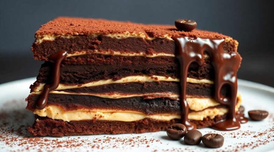 chocolate coffee layered delight