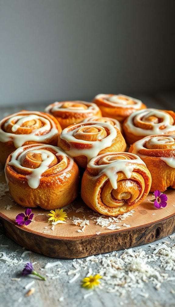 coconut cream cinnamon rolls