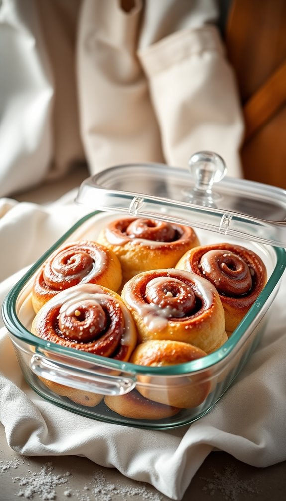 freezer storage for cinnamon rolls