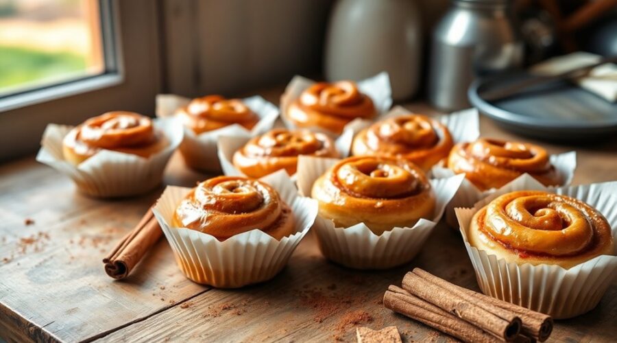 personal sized cinnamon roll treats