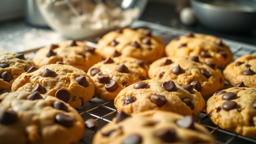 puffy chocolate chip cookies