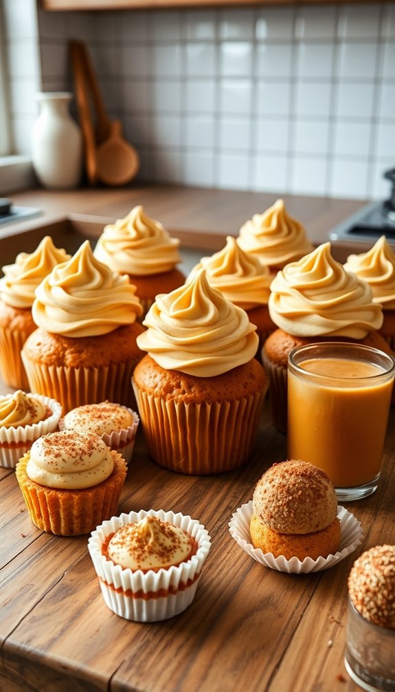 pumpkin filled spiced cupcakes