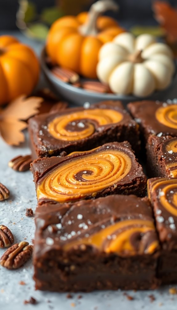 pumpkin pastry cream brownies