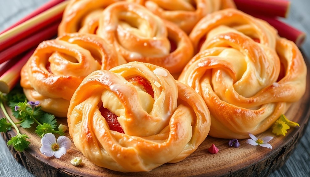 rhubarb puff pastry dessert