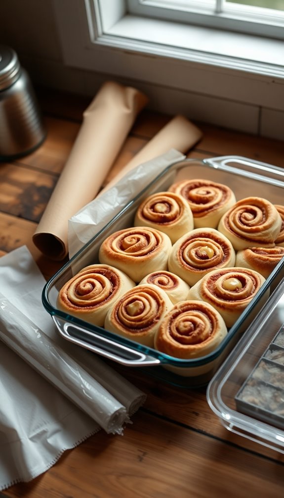 store unbaked cinnamon rolls