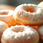 sweet fluffy powdered donuts