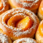 sweet peach filled rolls