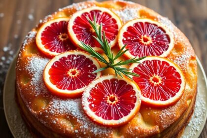 vibrant blood orange cake