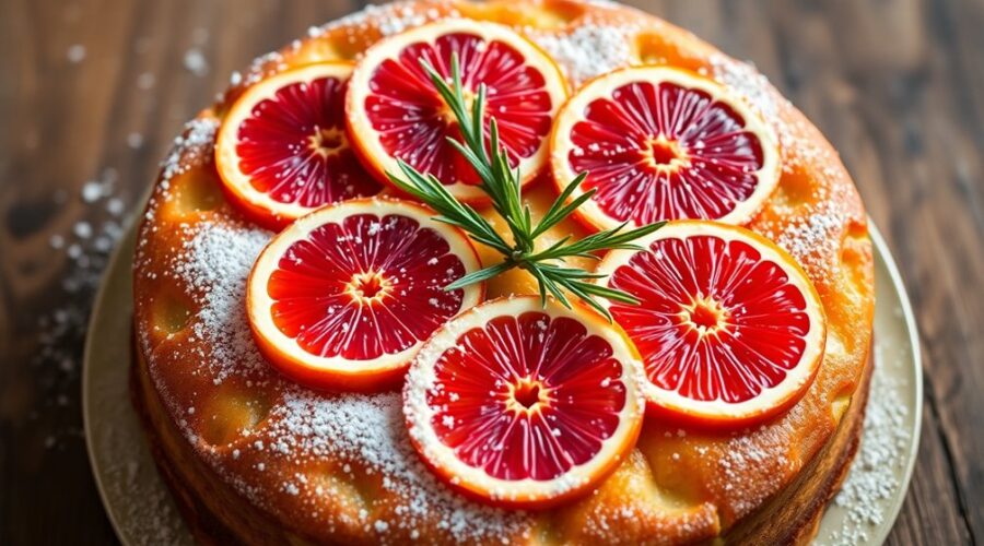 vibrant blood orange cake