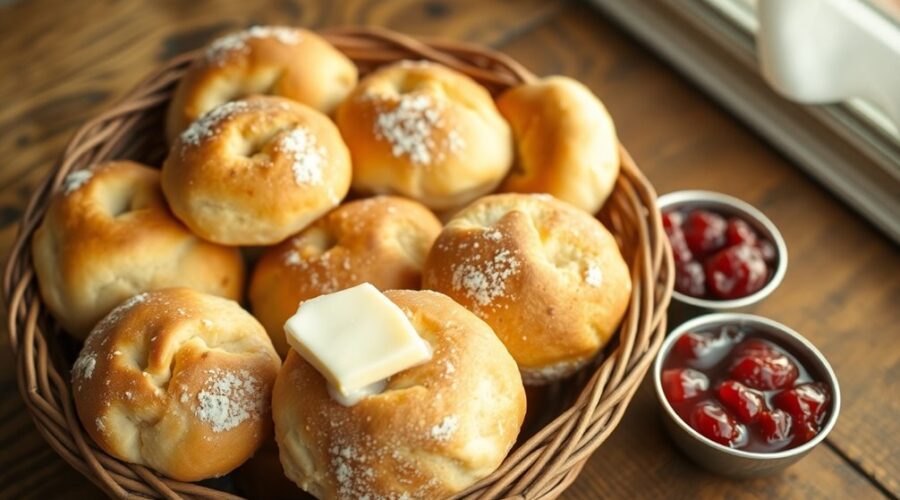 warm bakery style breakfast rolls