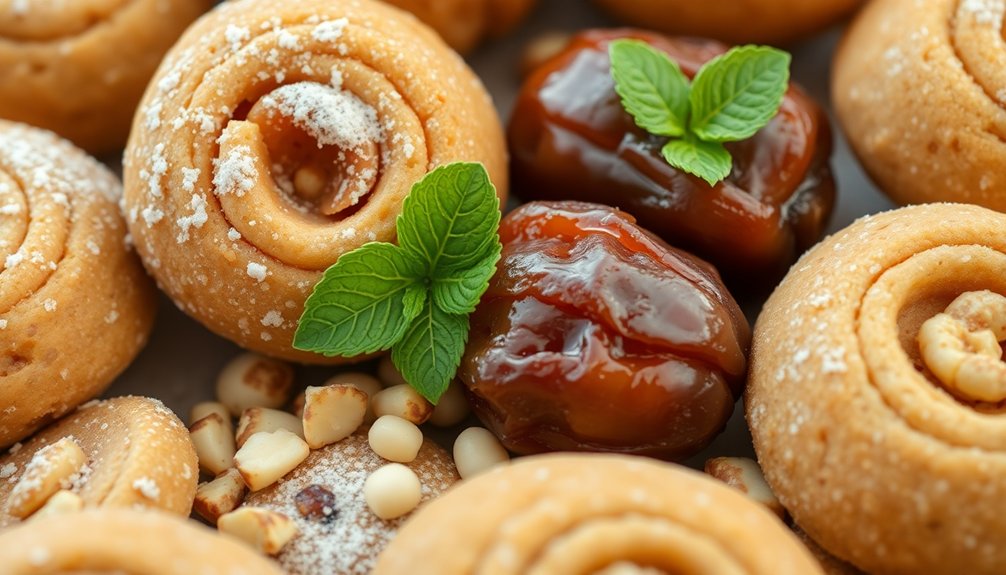 buttery rolled date cookies