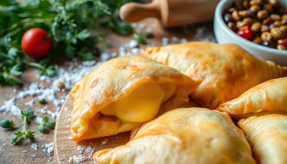 cheese filled puff pastry turnovers