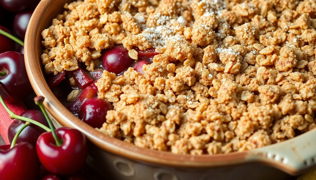 cherry rhubarb crisp recipe