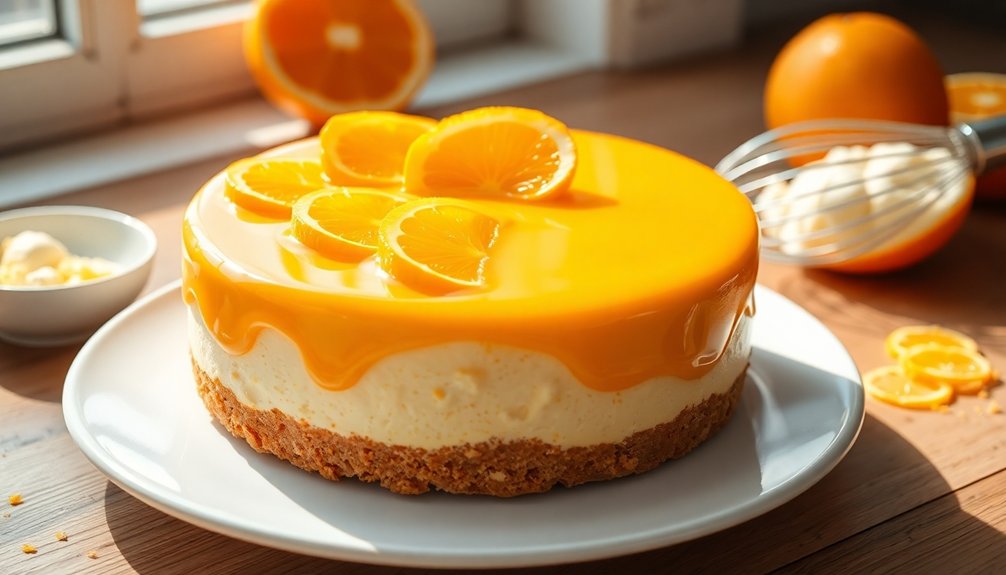 chill orange cheesecake layers