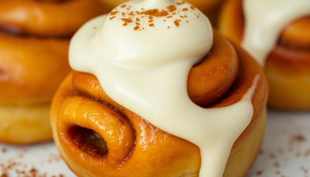 creamy frosting enhances rolls