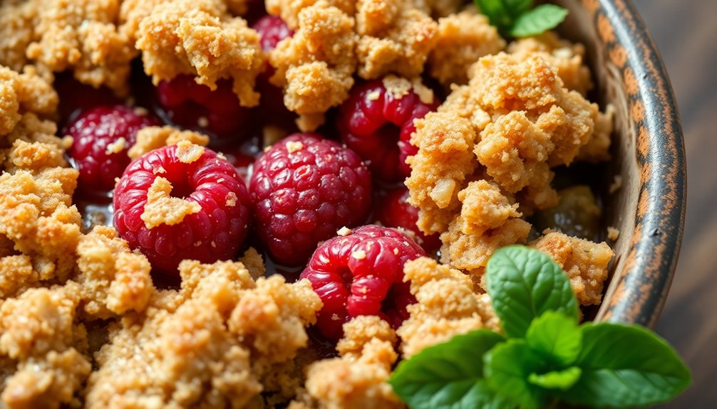 crispy topping flavorful fruit