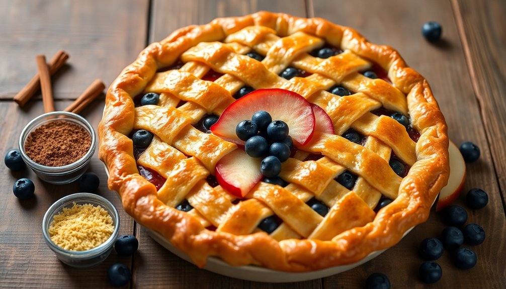 customize blueberry apple pie