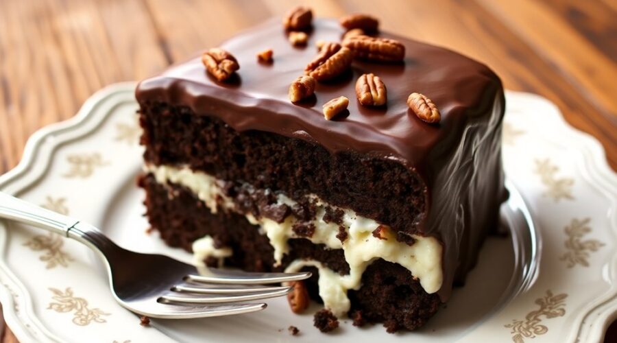 decadent german chocolate cake