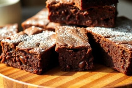 decadent vanilla flavored brownies
