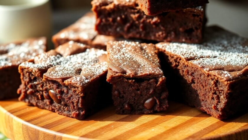 decadent vanilla flavored brownies