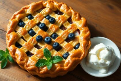 delicious blueberry apple pie