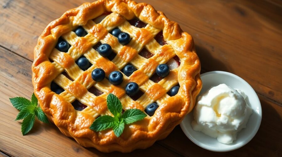 delicious blueberry apple pie