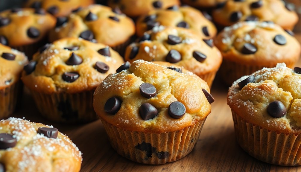 delicious chocolate chip muffins