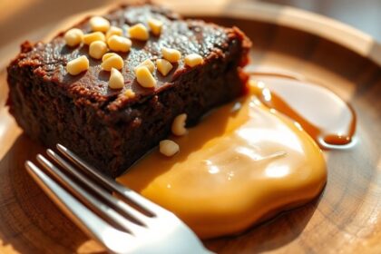 delicious peanut brownie dessert