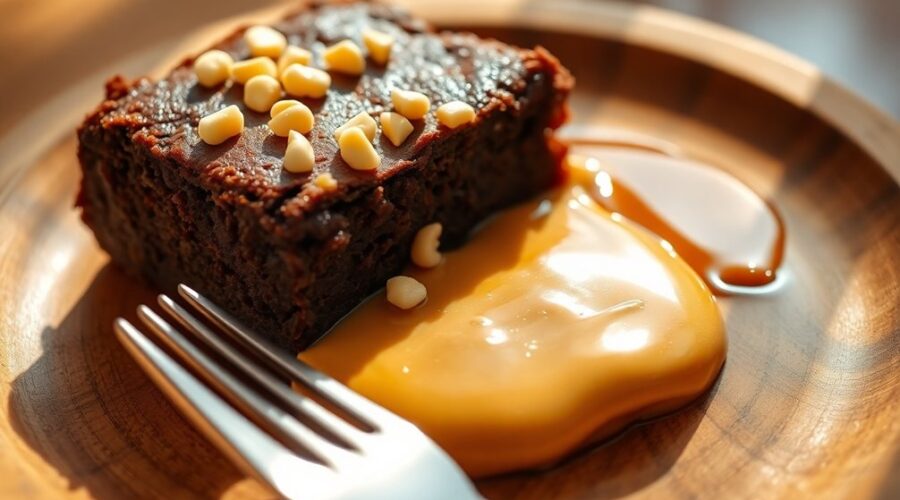 delicious peanut brownie dessert