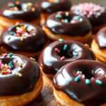 homemade chocolate raised donuts