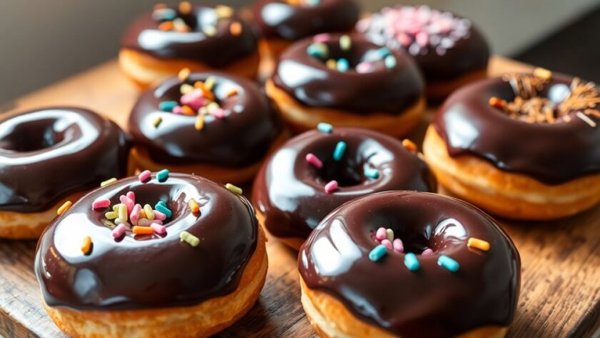 homemade chocolate raised donuts